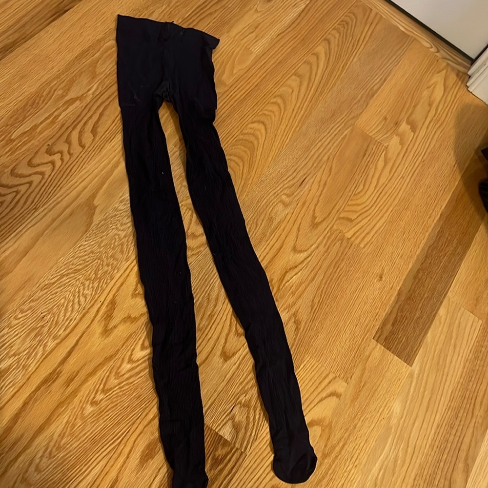 Ribbed Navy Tights